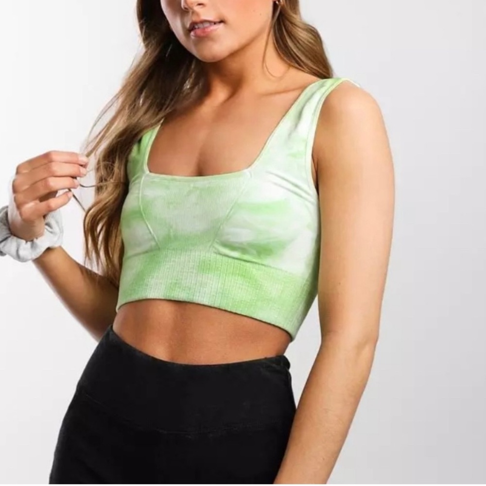 NWOT fp movement tie dye good karma square neck bra